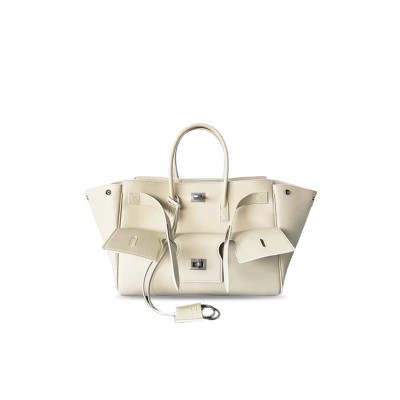 BALENCIAGA WOMEN'S BEL AIR CARRY ALL BAG SMALL IN LATTE 8125452ABAV2623 (29.5*20.3*11.9cm)